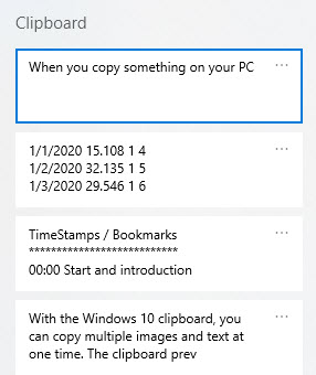 Windows 10 clipboard